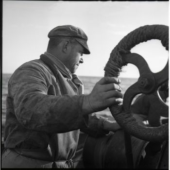 Albert Tanguy treuilliste sur le Galibier - 1958 - 24Fi24013