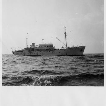 Navire océanographique Président Théodore Tissier - le navire en mer - 1958-1959