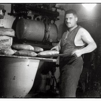 Chalutier Terre Neuvas Bois Rosé   le boulanger au travail 1952
